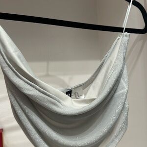 H&M Silver draped tube top!